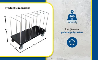 Vestil CTPT-1844-CK portable carton cart feature highlights