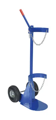 Vestil Steel Portable Economy Cylinder Lifter with Pneumatic Wheels 25-1/16 In. x 16-5/8 In. x 54 In. 500 Lb. Blue