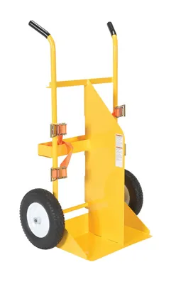 Vestil Steel Cylinder Torch Cart with Foam Filled Wheels 22-13/16 In. x 34-1/2 In. x 57 In. 500 Lb. Capacity Yellow