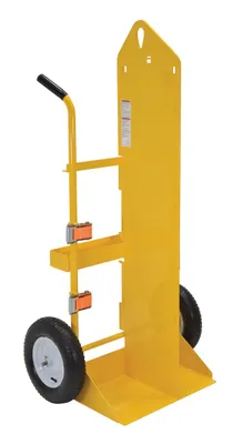 Vestil Steel Torch Cart-Lift Eye with Pneumatic Wheels 23 In. x 34-1/2 In. x 66-3/8 In. 500 Lb. Capacity Yellow