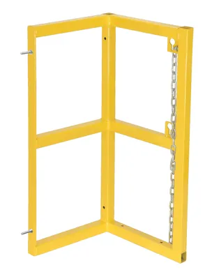 Vestil Steel Cylinder Barricade Extension Rack 16-1/2 In. x 15-1/4 In. x 32 In. 1 Cylinder Capacity Yellow