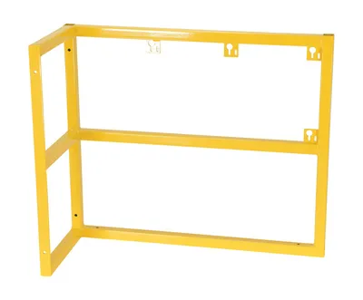 Vestil Steel Cylinder Barricade Extension Rack 37-1/2 In. x 15-1/2 In. x 32 In. 3 Cylinder Capacity Yellow