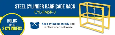 Vestil CYL-FMSR-3 cylinder barricade rack feature highlights