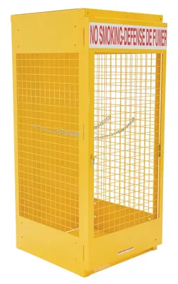 Vestil Steel Canadian Cylinder Storage Cabinet 32 In. x 30 In. x 68-1/4 In. 8 Cylinder Capacity Yellow