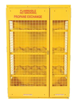 Vestil CYL-H-12 cylinder storage cabinets (usa sales) shown from an alternate angle