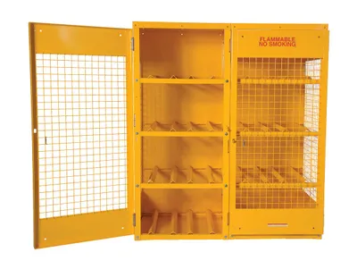 Vestil CYL-H-16 cylinder storage cabinets (usa sales) shown from an alternate angle