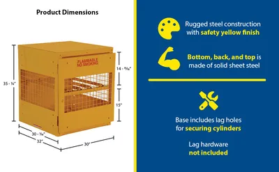 Vestil CYL-H-4 cylinder storage cabinets (usa sales) feature highlights