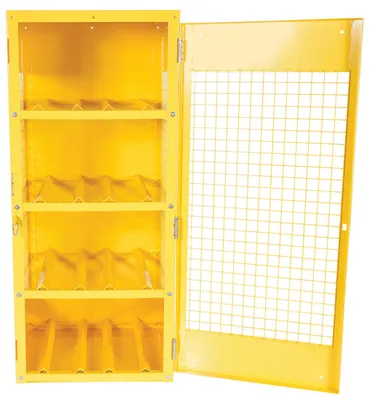 Vestil CYL-H-8 cylinder storage cabinets (usa sales) shown from an alternate angle
