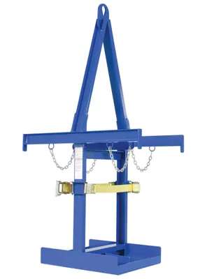 Vestil Steel Cylinder Caddy with Overhead Lifting Assembly 4 Maximum Cylinders 800 Lb. Capacity Blue