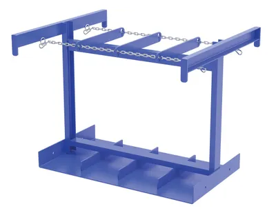 Vestil Steel Cylinder Caddy 8 Maximum Cylinders 800 Lb. Capacity Blue