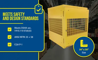 Vestil CYL-V-4-KD cylinder storage cabinets (usa sales) feature highlights