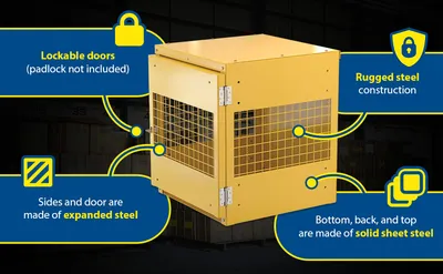 Vestil CYL-V-4-KD cylinder storage cabinets (usa sales) feature highlights