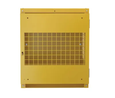 Vestil Steel Knockdown Vertical Cylinder Cabinet 32 In. x 30 In. x 35-1/4 In. 4 Cylinder Capacity Yellow
