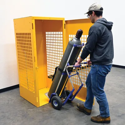 Vestil CYL-V-510 cylinder storage cabinets (usa sales) shown from an alternate angle
