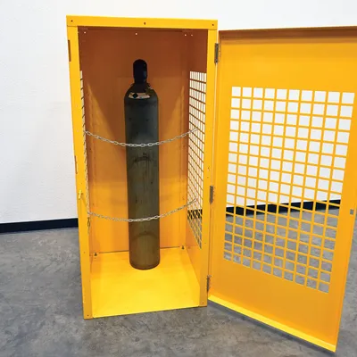 Vestil CYL-V-510 cylinder storage cabinets (usa sales) shown from an alternate angle