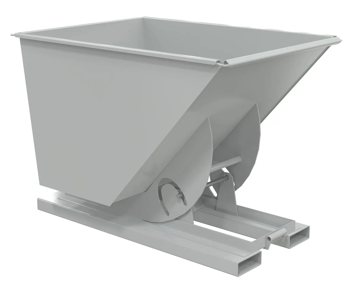 Vestil D-100-HD-NB-GY-MG d-style hoppers, no bump & dump