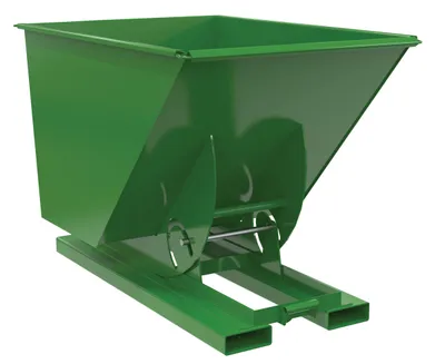 Vestil Steel Medium Duty No Bump & Dump Hopper 1 Cubic Yard 4000 Lb. Capacity Tractor Green