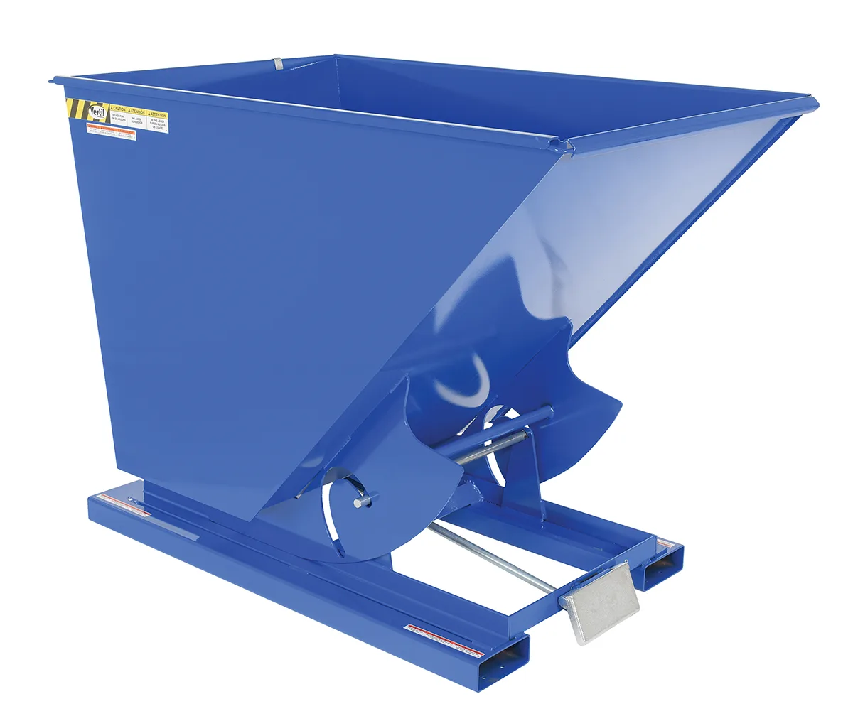 Vestil D-150-HD d style - self-dumping steel hoppers with bumper release