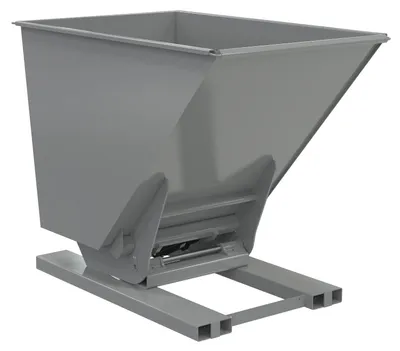 Vestil Steel Heavy Duty Hydraulic Dumping Hopper 1-1/2 Cubic Yard 6,000 Lb. Capacity Gray Semi Gloss
