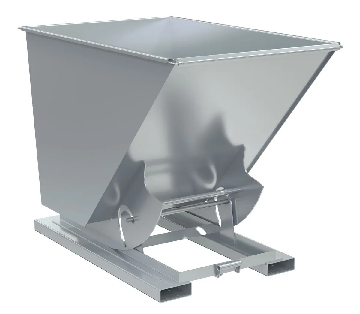 Vestil D-150-LD-NB-SL d-style hoppers, no bump & dump
