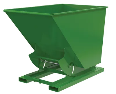 Vestil Steel Medium Duty No Bump & Dump Hopper 1-1/2 Cubic Yard 4000 Lb. Capacity Tractor Green