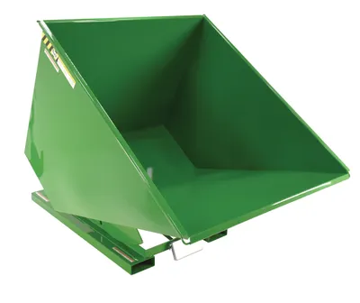 Vestil Steel Heavy Duty Self Dumping Hopper 2 Cubic Yard 6000 Lb. Capacity Green