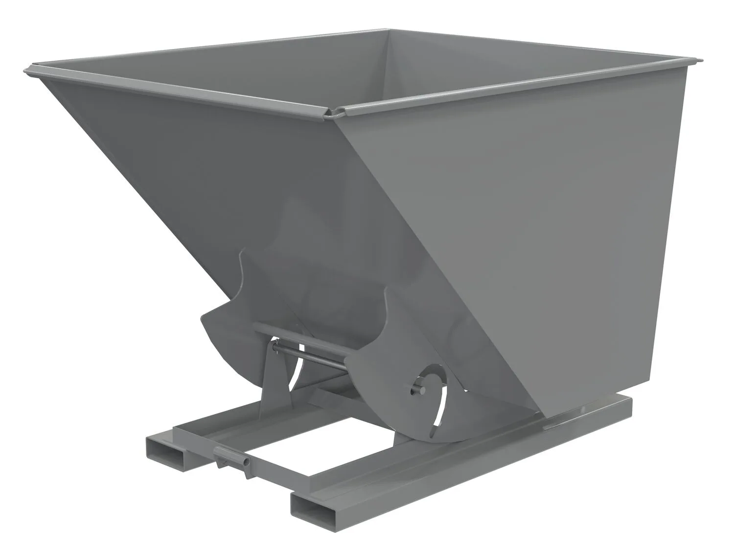 Vestil D-200-HD-NB-GY-SG d-style hoppers, no bump & dump