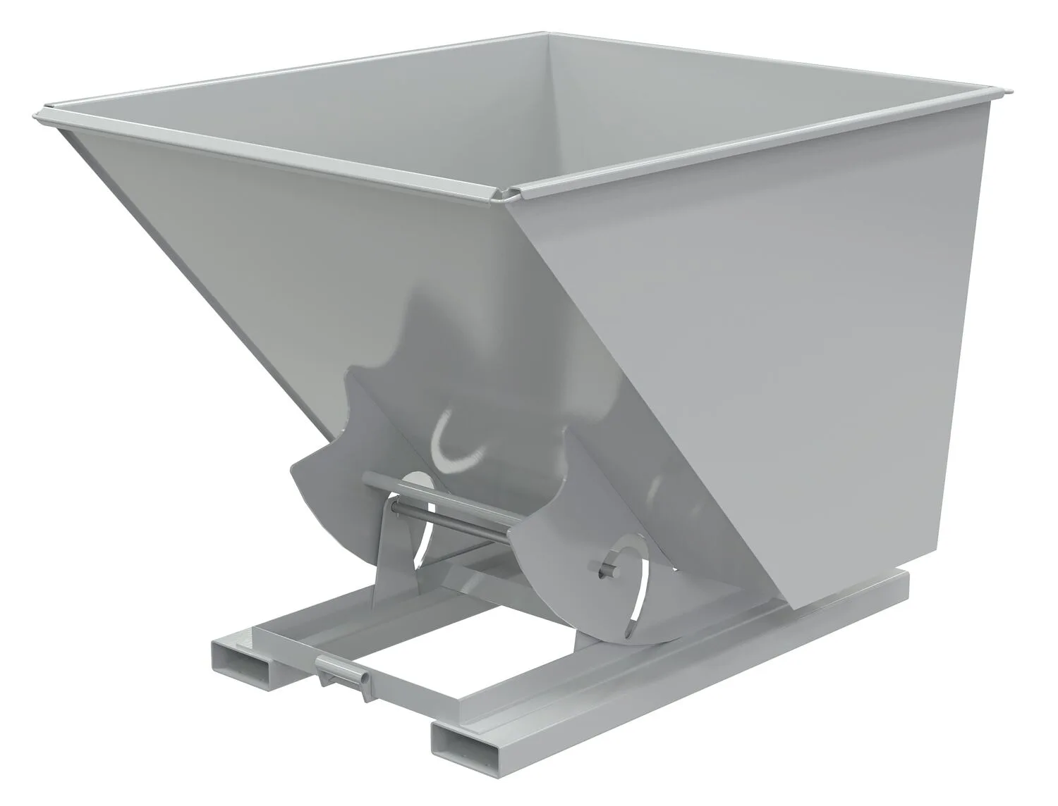 Vestil D-200-LD-NB-GY-MG d-style hoppers, no bump & dump