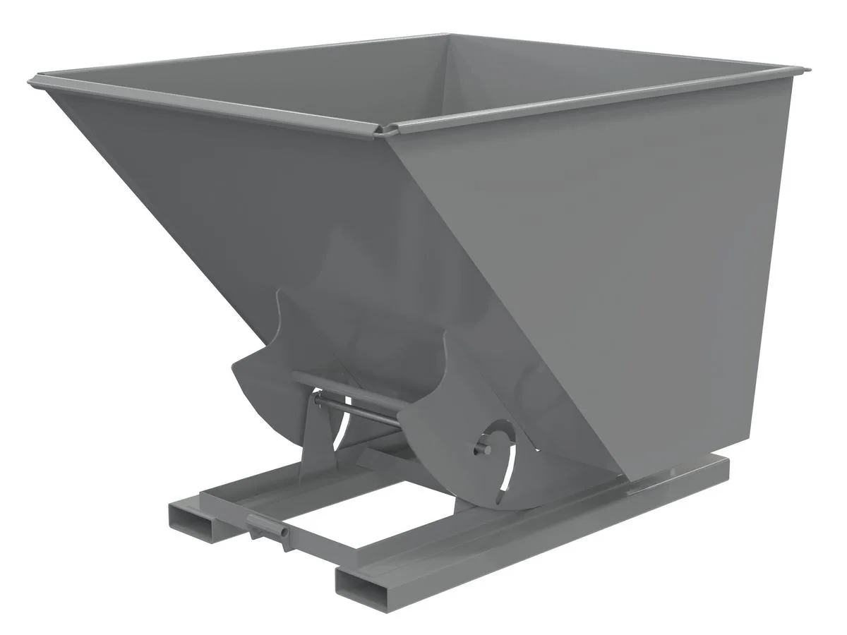 Vestil D-200-LD-NB-GY-SG d-style hoppers, no bump & dump