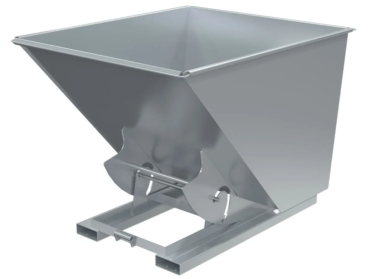 Vestil D-200-LD-NB-SL d-style hoppers, no bump & dump