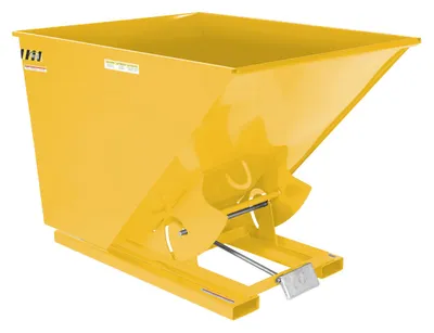 Vestil Steel Light Duty Self Dumping Hopper 2 Cubic Yard 2000 Lb. Capacity Yellow