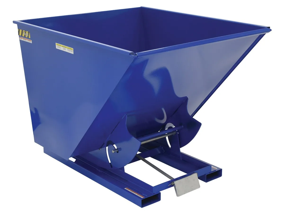Vestil D-200-MD d style - self-dumping steel hoppers with bumper release
