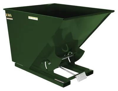 Vestil Steel Medium Duty Self Dumping Hopper 2 Cubic Yard 4000 Lb. Capacity Hunter Green