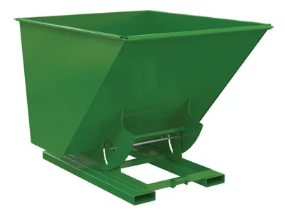 Vestil Steel Medium Duty No Bump & Dump Hopper 2 Cubic Yard 4000 Lb. Capacity Tractor Green