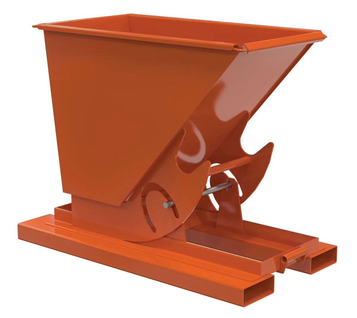 Vestil D-25-HD-NB-ORG-C d-style hoppers, no bump & dump