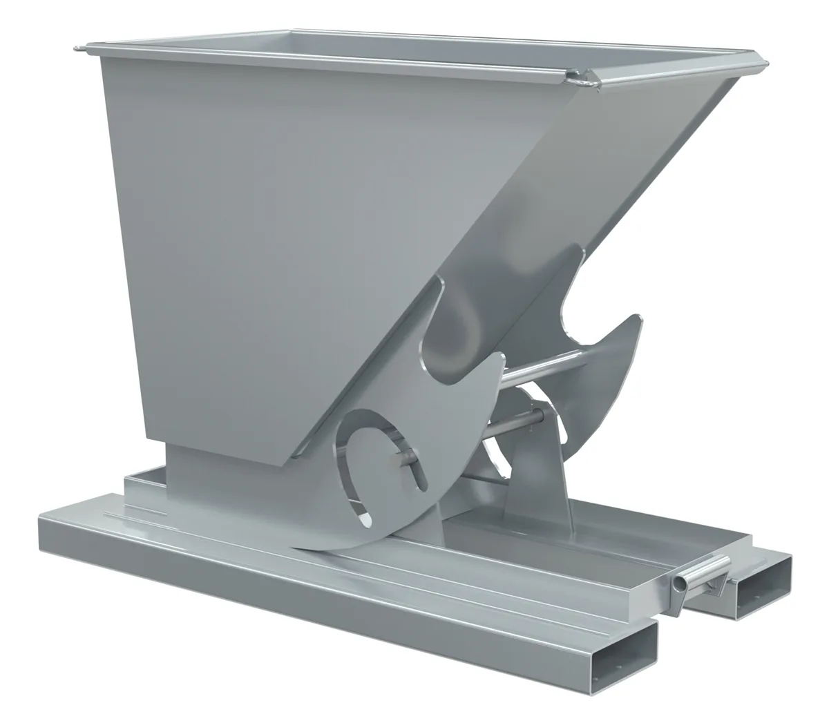 Vestil D-25-MD-NB-SL d-style hoppers, no bump & dump
