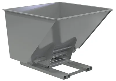 Vestil Steel Heavy Duty Hydraulic Dumping Hopper 2-1/2 Cubic Yard 6,000 Lb. Capacity Gray Semi Gloss
