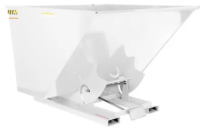 Vestil Steel Heavy Duty Self Dumping Hopper 2-1/2 Cubic Yard 6000 Lb. Capacity White