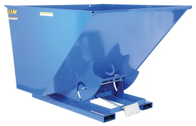 Vestil Steel Light Duty Self Dumping Hopper 2-1/2 Cubic Yard 2000 Lb. Capacity Blue