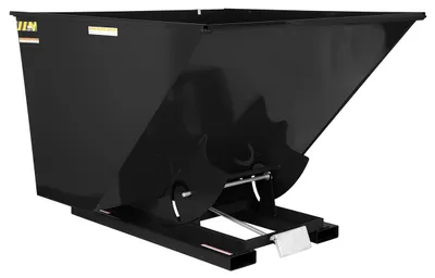 Vestil Steel Medium Duty Self Dumping Hopper 2-1/2 Cubic Yard 4000 Lb. Capacity Semi Gloss Black