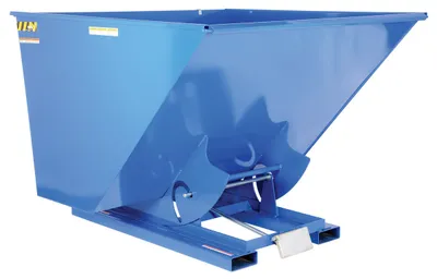 Vestil Steel Medium Duty Self Dumping Hopper 2-1/2 Cubic Yard 4000 Lb. Capacity Blue