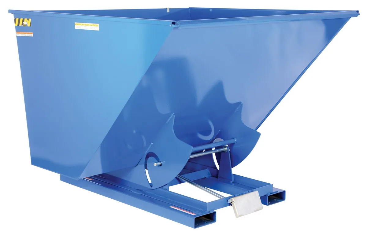 Vestil D-250-MD d style - self-dumping steel hoppers with bumper release