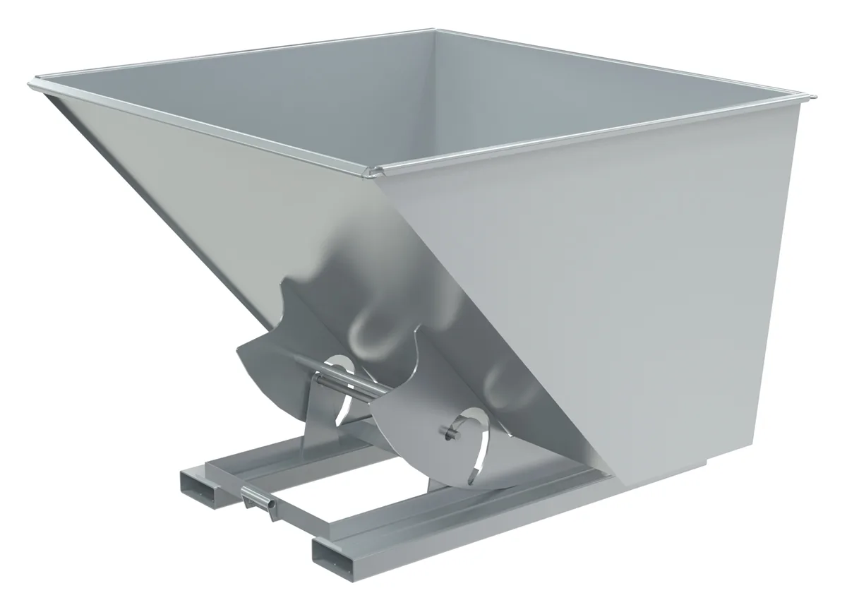 Vestil D-250-MD-NB-SL d-style hoppers, no bump & dump