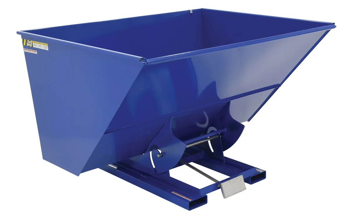 Vestil D-300-HD d style - self-dumping steel hoppers with bumper release