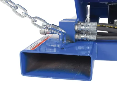Vestil D-300-HD-HYD hydraulic dumping hopper shown from an alternate angle