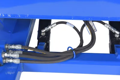 Vestil D-300-HD-HYD hydraulic dumping hopper shown from an alternate angle