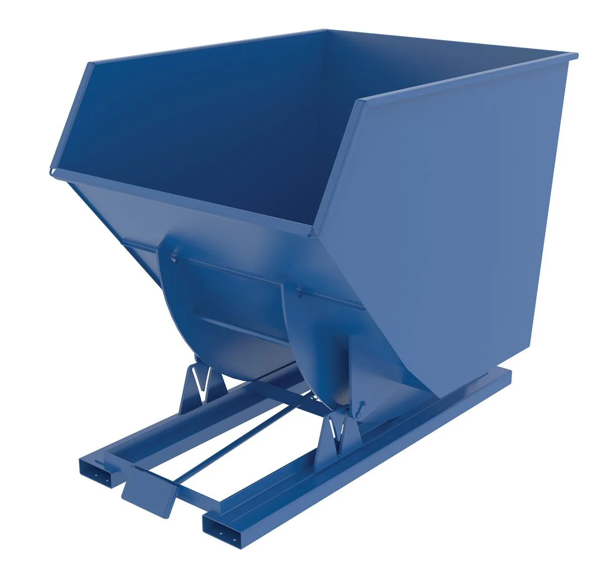 Vestil D-300-HD-NA d style - self-dumping steel hoppers with bumper release