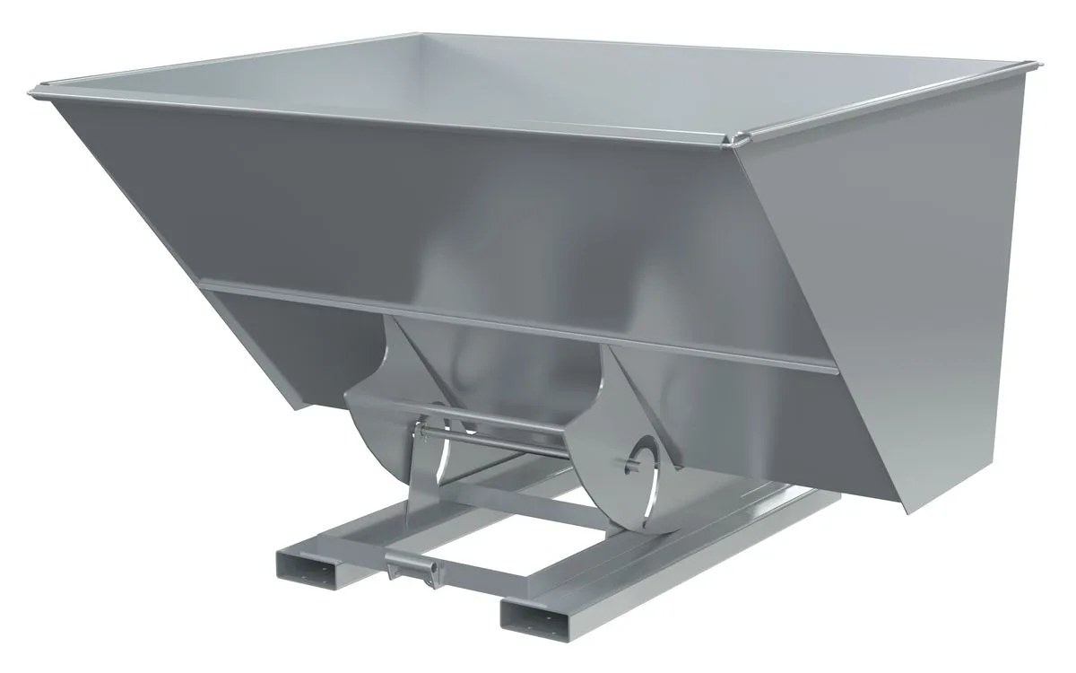 Vestil D-300-LD-NB-SL d-style hoppers, no bump & dump