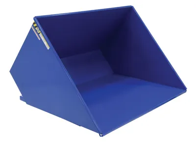 Vestil Steel Medium Duty Self Dumping Hopper 3 Cubic Yard 4000 Lb. Capacity Blue
