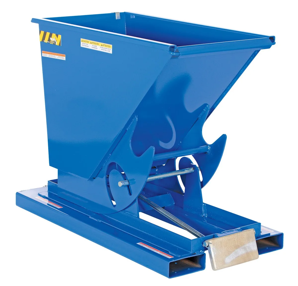 Vestil D-33-MD d style - self-dumping steel hoppers with bumper release